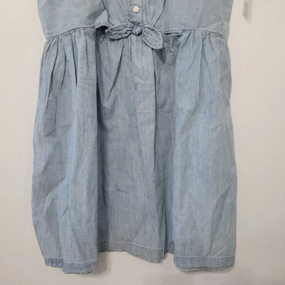 NWT Carter's Girls Blue Chambray Shirt Dress Sz 14 Denim Look Cotton Lightweight